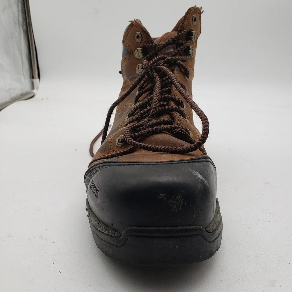 HAWX Boots Mens Size 9.5D‎ Brown Leather Waterproof Comp Toe Work Safety Boots